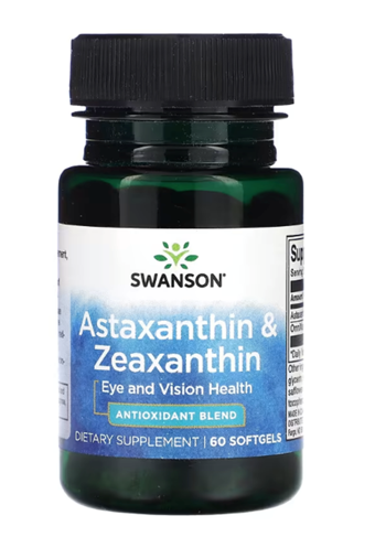 Swanson, Astaxanthin 4mg & Zeaxanthin 4mg 60 SoftGel 