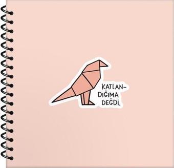 Hisli Şeyler 16x15 Çizgili Defter - Katlandığıma Değdi