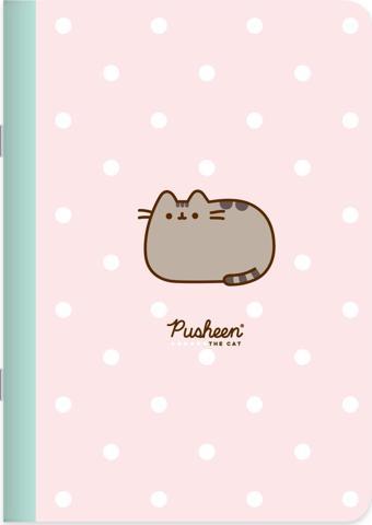 Pusheen Çizgili Tel Dikişli Defter No:1 18,5*26 40 Yp