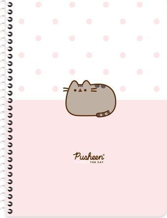 Pusheen Kareli Spiralli Karton Kapak Defter No:2 16,5*22,5 80 Yp