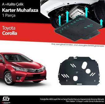 S-Dizayn Toyota Corolla Çelik Karter Muhafaza Koruma 2013-2018 A+ Kalite