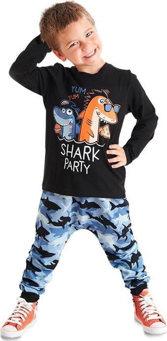 Shark Party Erkek Çocuk T-shirt Pantolon Takım