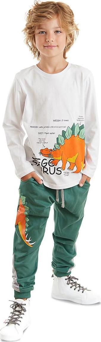 Stegosaurus Erkek Çocuk Uzun Kollu T-shirt Pantolon Takım