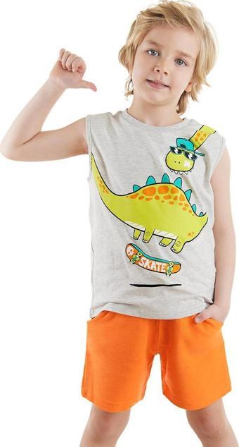 Kaykay Dino Erkek Çocuk Yazlık Kolsuz T-shirt Şort Takım