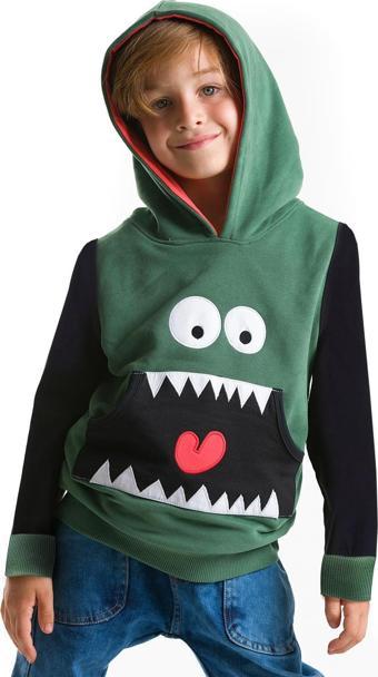 Obur Kapüşonlu Kanguru Cepli Erkek Çocuk Sweatshirt