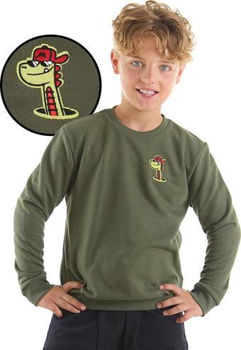 Dino Erkek Çocuk Haki Sweatshirt