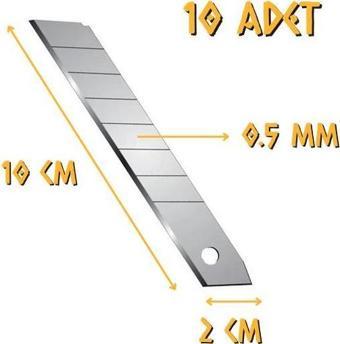 Kupa Maket Bıçağı Falçata Yedeği 18 X 0.5 mm. - 10 Adet