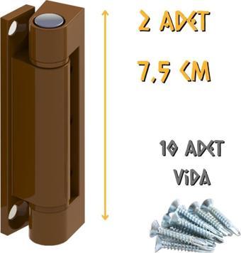 Kupa Zamak Pimapen Menteşesi Kahve - 7.5 cm. - 2 Adet (10 Adet Vida)