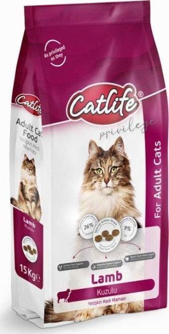 CATLİFE KUZUETLİ YETİŞKİN KEDİ MAMASI 15KG