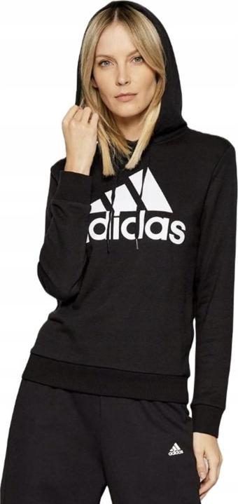 Adidas Essentials Relaxed Logo Kapüşonlu Kadın Siyah Sweatshirt