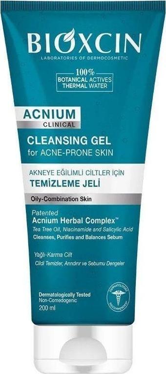Bioxcin Acnium Akneye Eğilimli Ciltler İçin Temizleme Jeli 200ml