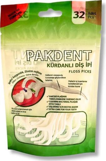 Pakdent Kürdanlı Diş İpi 32li