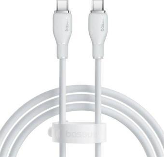Baseus Pudding Hızlı Şarj Özellikli Type-C to Type-C 100W Kablo 1.2m. Beyaz