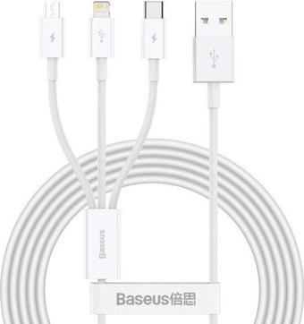 Baseus Superior 3in1 1.5 m Lightning Type-C Micro USB Hızlı Data ve Şarj Kablosu