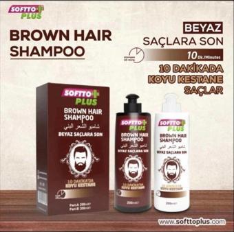 Softto Plus Brown Hair Shampoo Koyu Kestane (beyaz Saçlara Son) 200 + 200 Ml*