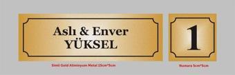 yüksel34 Kişiye Özel Kapı Isimliği , Gold Aliminyum Levha