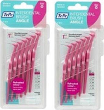 Tepe Angle Saplı Arayüz Fırçası 6 Lı Pembe 0,4 Mm | 2  Adet