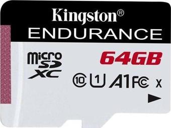 Kingston High Endurance SDCE/64GB Class 10 UHS-I A1 64 GB Micro SD Kart