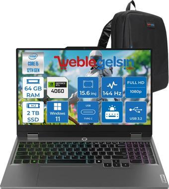 Lenovo loq 15IAX9 I5 12450HX 64GB 2TB SSD RTX4060 8GB (105W) 15.6″ FHD Windows11Home 15.6" IPS FHD 144HZ 883GS007XTRWH13