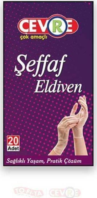 Çevre Şeffaf Eldiven 20'li