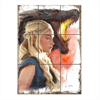 Bedeko Daenerys Targaryen Tasarım 9 Parça Puzzle Tablo