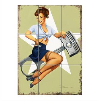 Bedeko Pin Uo Kadın Tasarımlı 9 Parça Puzzle Tablo