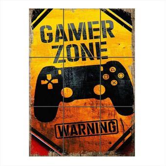 Bedeko Gamer Zone Temalı 9 Parça Puzzle Tablo