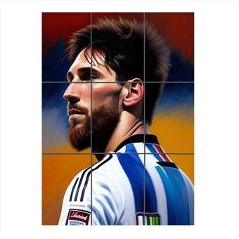 Bedeko Messi Arjantin Temalı 9 Parça Puzzle Tablo
