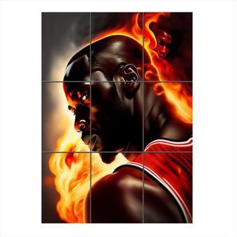 Bedeko Michael Jordan Basketbol Tasarım 9 Parça Puzzle Tablo