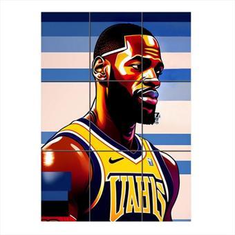 Bedeko Lebron Basketbol Temalı 9 Parça Puzzle Tablo