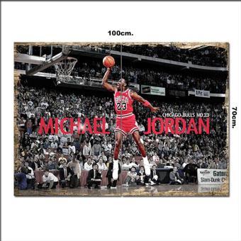 Bedeko Ahşap Tablo Chicago Bulls Micheal Jordan 70*100Cm