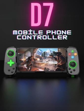 D7 Switch Kablosuz Oyunlar Kolu Denetleyici Teleskopik Cep Telefonu Gamepad Bluetooth Uyumlu 5.0