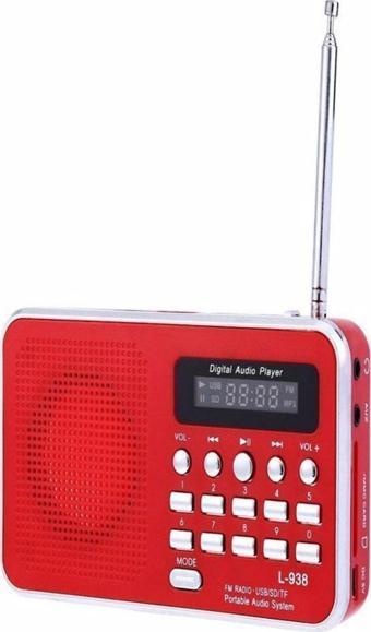 İthalatçı Garantili Dijital Ekranlı Şarjlı Taşınabilir Radyo Bluetooth Usb Tf Destekli Cep Radyosu