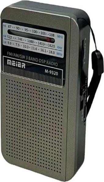 M-9320 Şarjlı FM AM SW 3 Bandlı Cep Radyosu - Deprem Çantasına Uygun