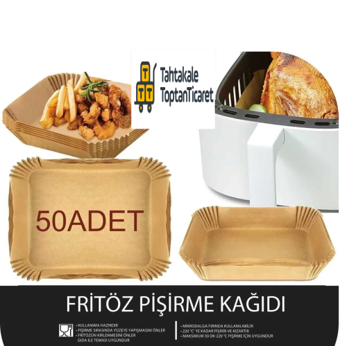 Büyük Boy Air Fryer Fritöz Pişirme Kağıdı 50 Adet