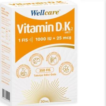 Wellcare Vitamin D3K2 Sprey 30 ml