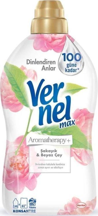 Vernel Max Konsantre Çamaşır Yumuşatıcısı Şakayık Ve Beyaz Çay 1440 ML