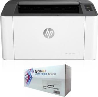 HP 4ZB78A Laserjet 107w Lazer Yazıcı Sınırsız Chipli ve Tam Dolu Pluscopy Tonerli