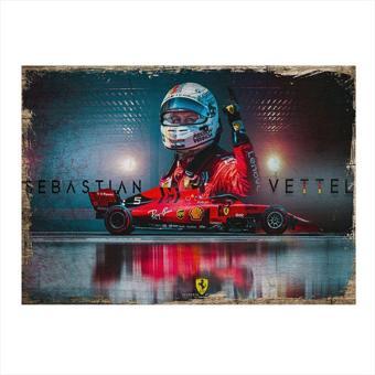 Bedeko Sebastian Vettel Modern Ahşap Tablo 25Cm X 35Cm