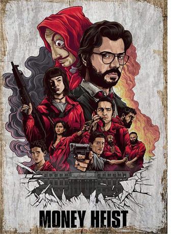 Bedeko Money Heist Mdf Poster 25Cm X 35Cm