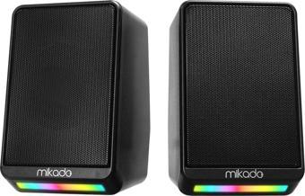 Mıkado Md-178, 6w, 1+1, Masaüstü, Rgb Aydınlatma, Usb, Siyah Kasa, Speaker