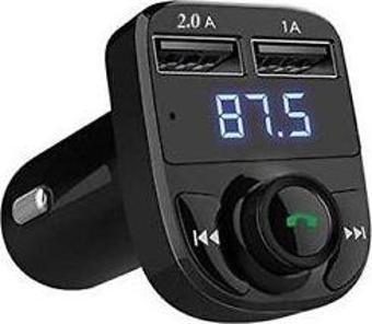 Carx8 Bluetooth Araç Kiti Fm Transmitter Micro Sd Usb Girişli