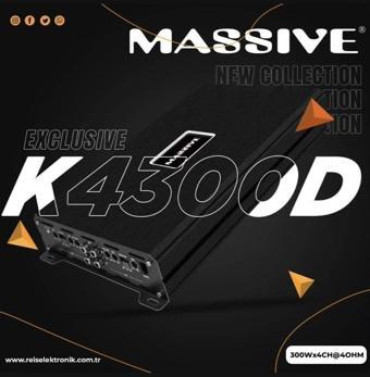 Ms-k4300.4d 4 Kanal 4x300w Rms Profesyonel Oto Anfi Amfi Bas Kontrol Aparatlı Kale E