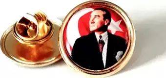 Atatürk Resimli Yaka Rozeti (10'Adet) 