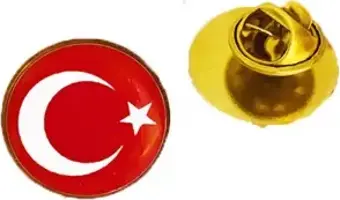Yuvarlak Bayrak Yaka Rozeti (10'Adet) 