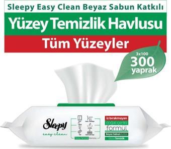 Easy Clean Beyaz Sabun Katkılı Yüzey Temizlik Havlusu 3x100 (300 YAPRAK) Intermop Slim Cam Bezi