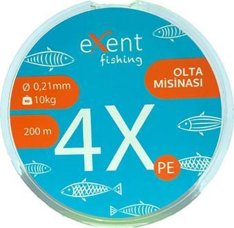 Exent 4 Örgü 0,21 mm 200 metre Sarı Balıkçı Misinası