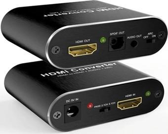 Hdmi To Hdmi Optik Stereo 2.0 4k Arc 2.1 Ch 5.1 Ch Ayırıcı Çevirici Dönüştürücü Adaptör