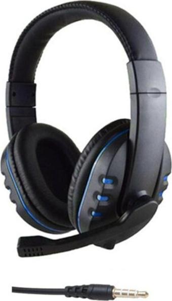 Rowen Gm002 Stereo Kulaküstü Mikrofonlu Oyuncu Kulaklık 3.5Mm Tek Jack Mavi