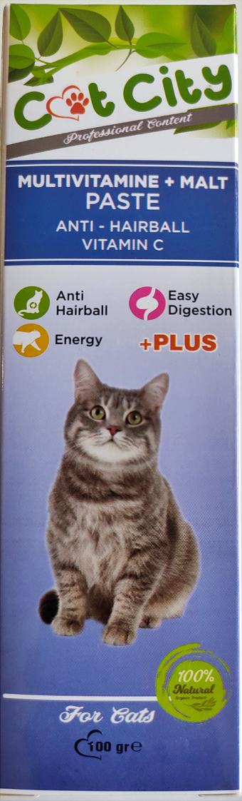 Cat City Anti Hairball Multivitamin Kedi Malt Macunu 100 gr